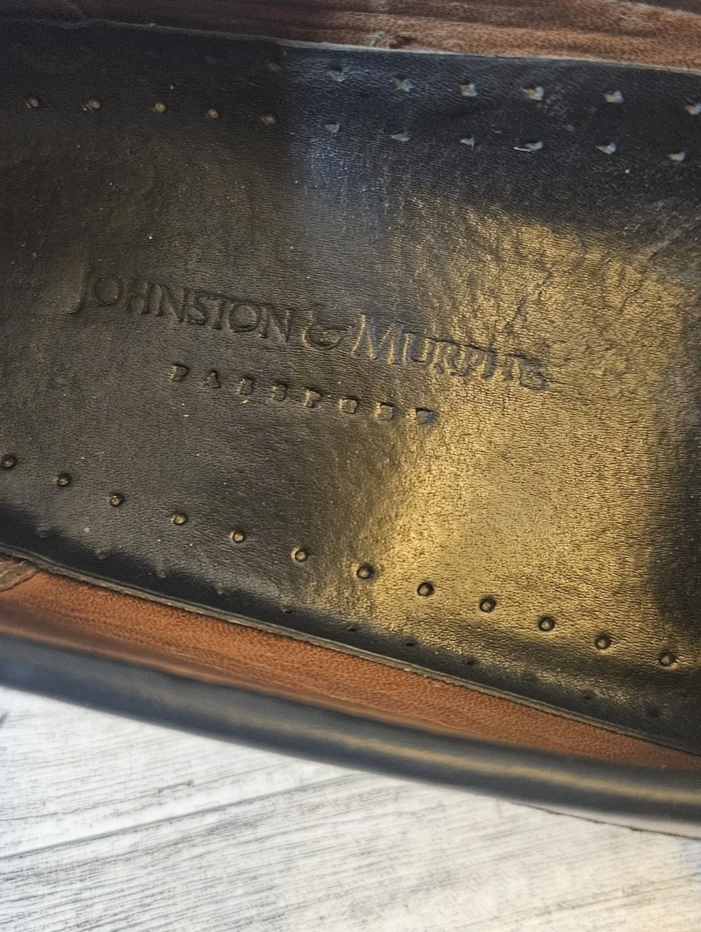 Johnston and Murphy Mens Slip On Loafer Leather Shoes Black Size 10M
